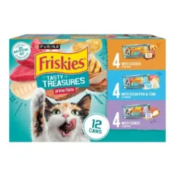 Friskies Gravy Tasty Treasures Prime Filets, Wet Cat Food, 12 Pack, 5.5 oz Cans